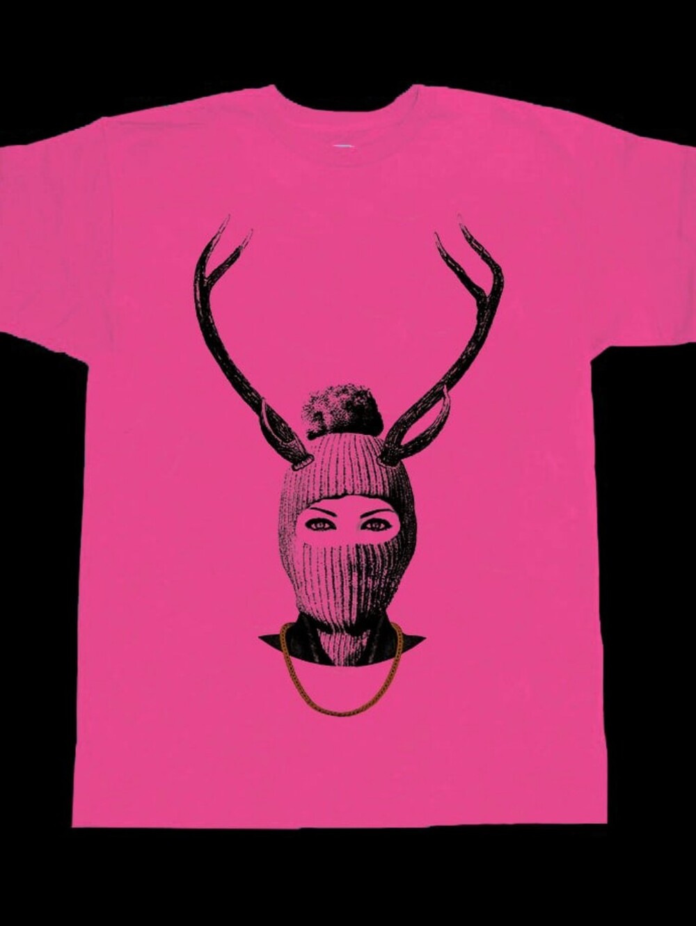 Chain Snatching Season T Shirt in Neon Pink By Pistols In Paradise